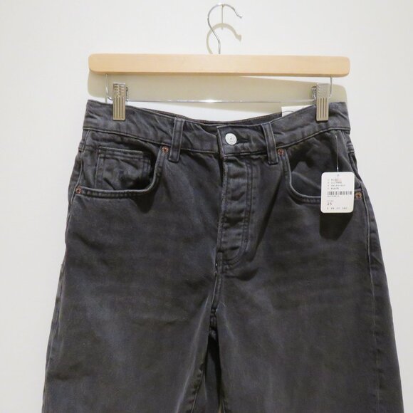 FREE PEOPLE WE THE FREE Jam Session Relaxed Capri Jean Rocksteady Black Boho NWT - Picture 5 of 15